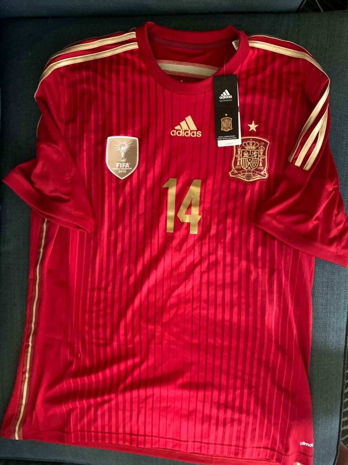 paradijs perzik Sloppenwijk Spain Xabi Alonso Adidas Soccer Jersey with BNWT XL | eBay
