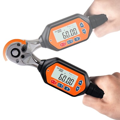 4th Gen Mini Digital Torque Wrench - 3/8-inch Drive with Buzzer & LED, 1.8-60...
