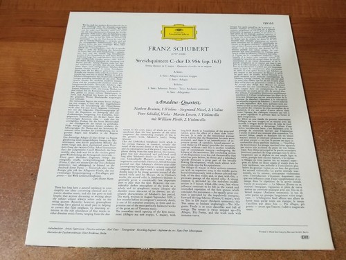 Amadeus - Quartett: Schubert Streichquintett C - Dur, 4 Tracks, 12 in LP Schallplatte - Bild 2 von 4