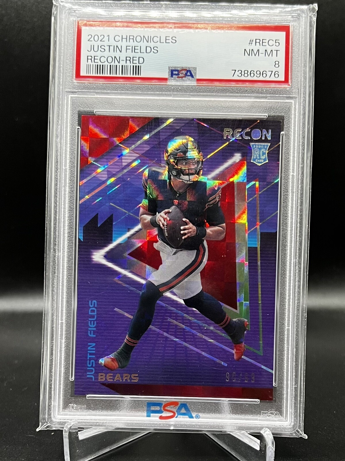 Justin Fields Panini Chronicles Recon #REC5 Red