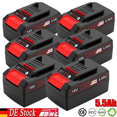 1-10x 5,5Ah Ersatzakku Für Einhell Akku 18V Power X-Change Li-Ion PXC 3-LED DE