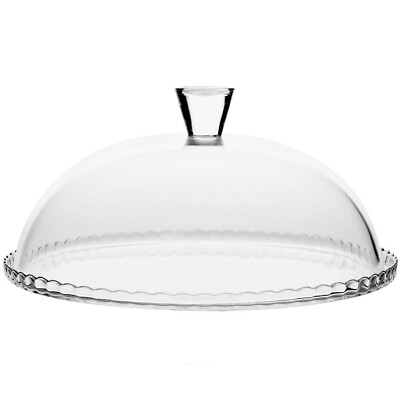Glasglocke mit Lampenschirm 32 cm flach für Patisserie Gateau
