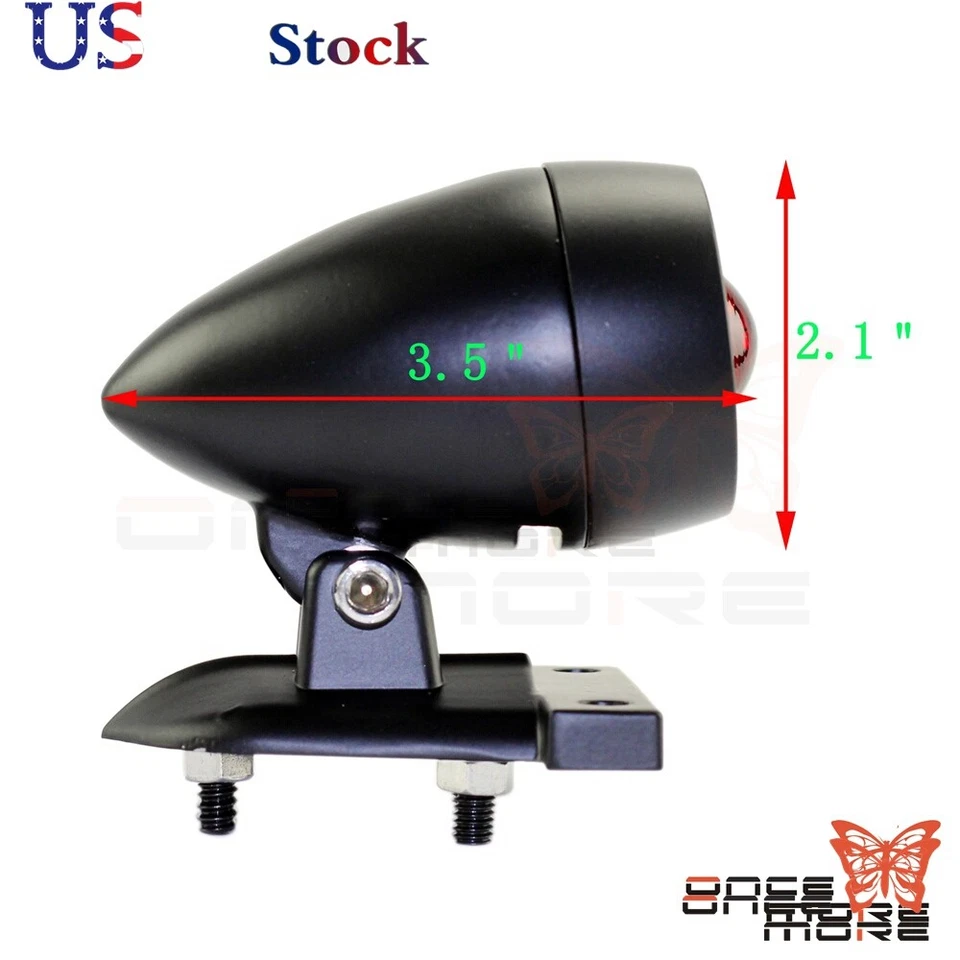 Bullet Motorcycle Aluminum Taillight License Plate Light For Kawasaki KLX250 - Image 2 of 4