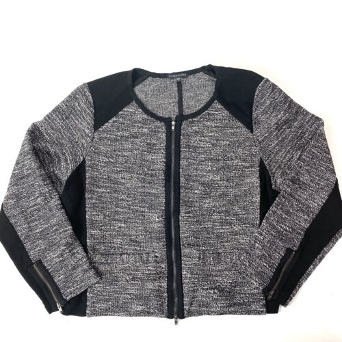 Eileen Fisher Knit Collarless Blazer Jacket XL Fu… - image 1