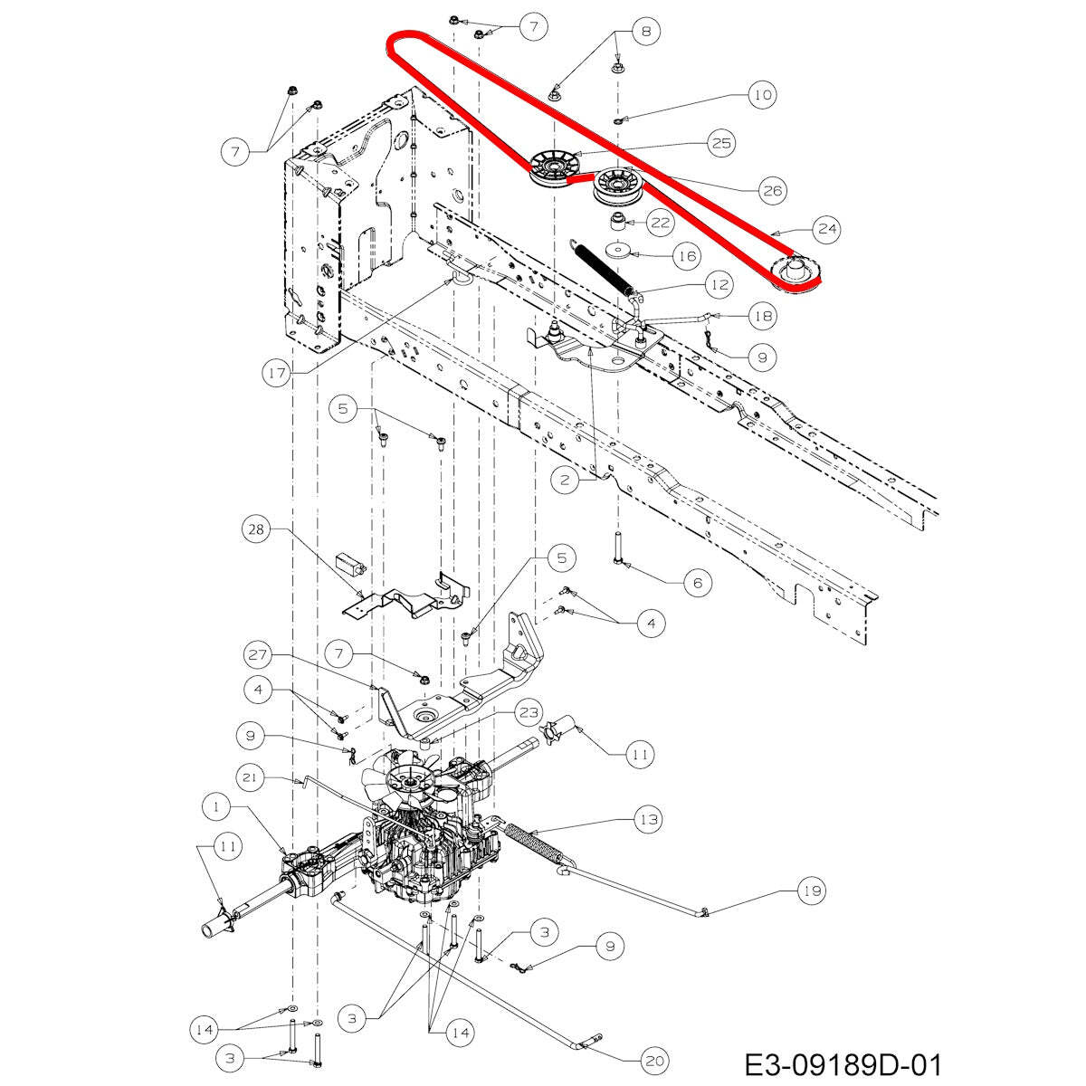 Drive Belt Fits Cub-cadet XT2 PS117 Pn 754-05027b