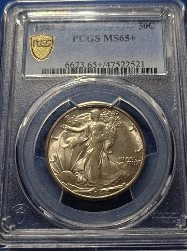 1944-S Walking Liberty Half Dollar PCGS MS65+ Great Looking Coin!!