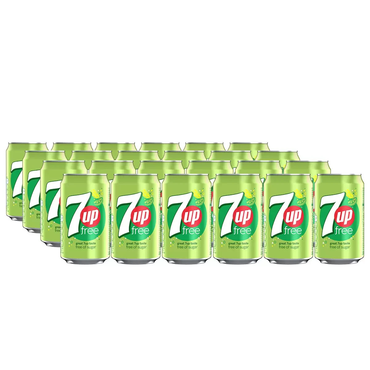 7UP Free Lemon & Lime Soft Drink Regular Zero Sugar 330ml Cans Pack of 24