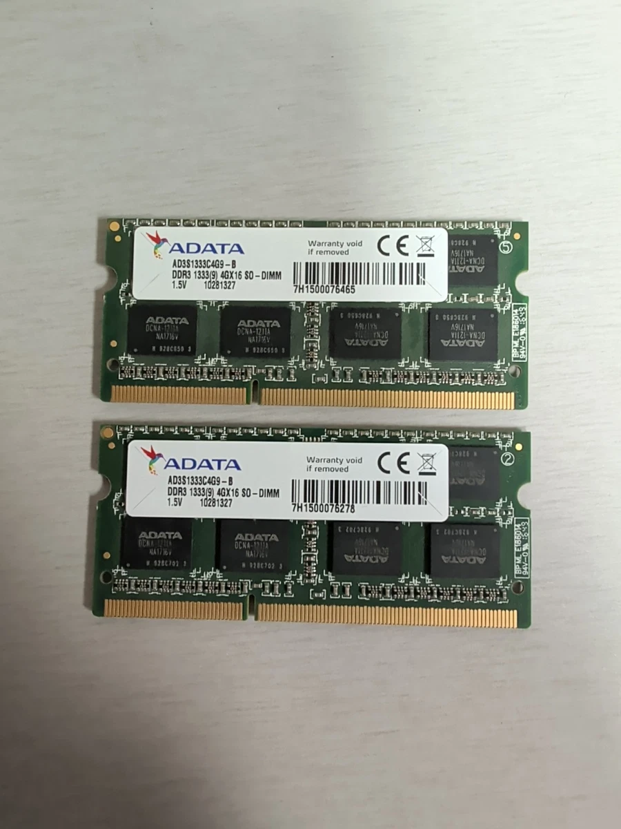DDR3  新品ADATAメモリー ADATA DDR3 SDRAM Computer Memory (RAM) 204 Pins for sale | eBay