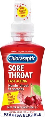 Chloraseptic Sore Throat Spray, Cherry Flavor, 6 fl oz