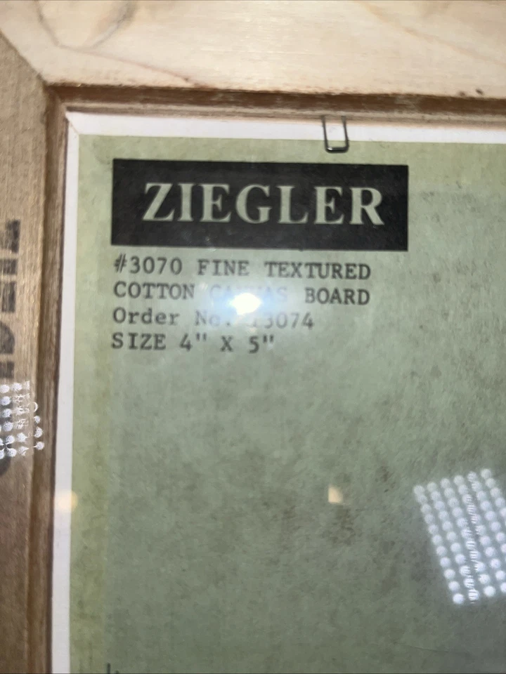 D.E. Ziegler  Art Frame Kit w/ cotton canvas board Fine Textured 4x5 wood frames - Image 3 of 4