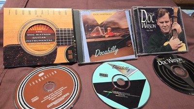 DOC WATSON - Docabilly, The Best of & Foundation: Instrumental, 3 CD lot