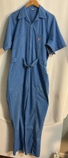 Light Blue Short Sleeve Workwear Jumpsuit Mechanic Coveralls Vintage