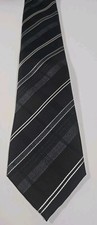 Mark Anthony Men's Stripped Silk Neck Tie Black One Size Casual Business