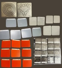 Lot Of 33 Sizzix Sizzlits & Provo Craft Cutting Dies Tags Shapes Flower Alphabet