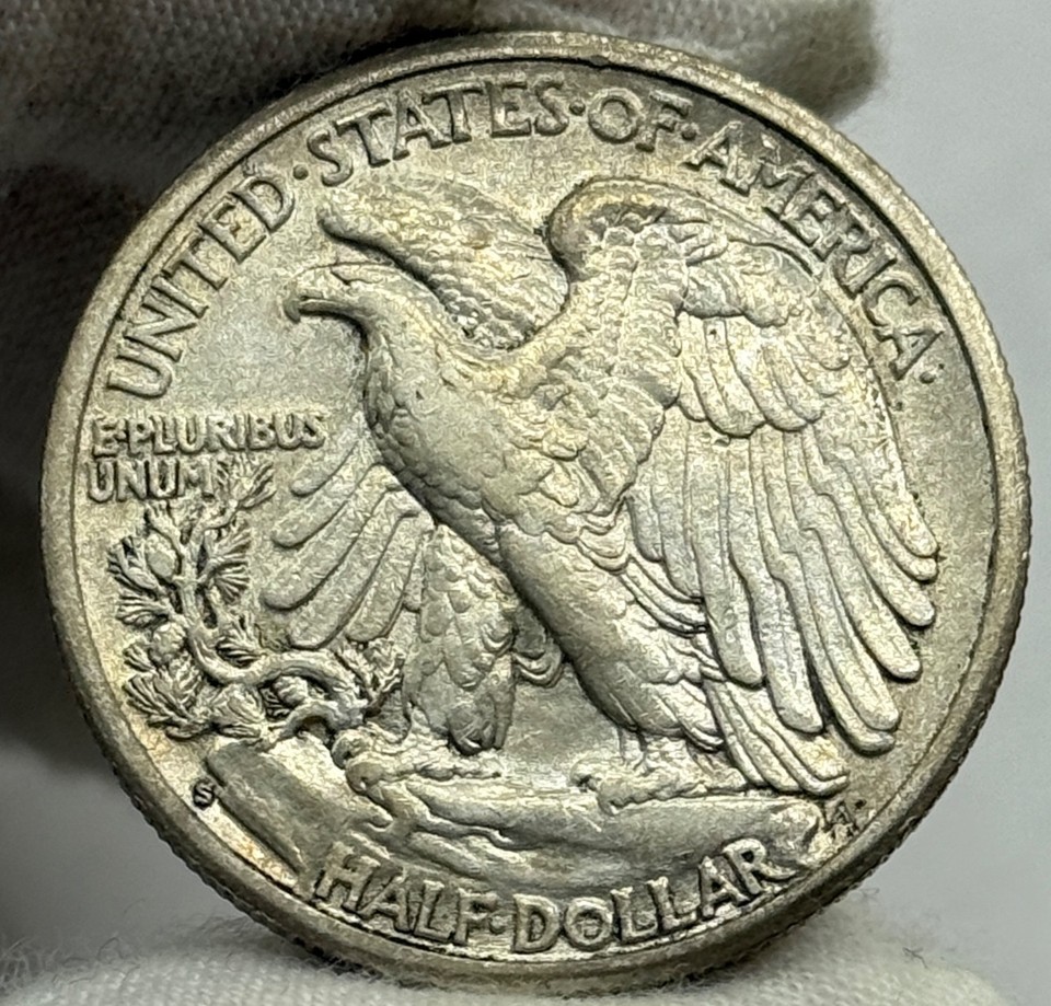 1934-S Walking Liberty Half Dollar, Original Condition, US Silver Coin ...