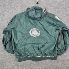 Vintage Adidas Windbreaker Jacket Mens Size Large Full Zip Green White 90s