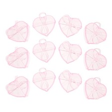  12PCS Valentine's Day Box Party Favor - Clear Heart-Shaped Candy Box - Small