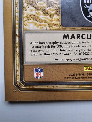 2023 Gold Standard Marcus Allen 10K Auto #/25 Raiders - Bild 10 von 10