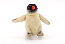 Original Steiff Plüschtier Peggy Pinguin mit Knopf Vintage H 12 cm