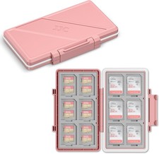 Pink Memory Card Case Micro SD TF SD Card Case Storage Holder Wallet Box 
