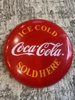 Vintage Metal Coca Cola Sign Great Condition