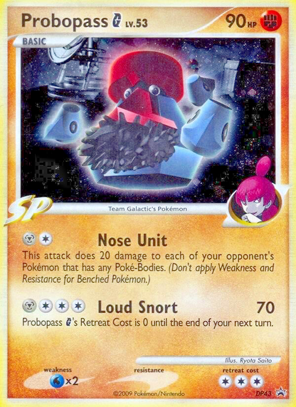 Pokémon TCG - Probopass G - DP43 - Holo - Diamond & Pearl Promos [Moderate Play]