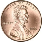 2006-D Lincoln Memorial Cent — photo from another recent sale