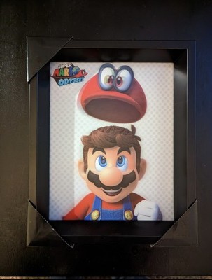 Super Mario Bros 3D lenticular shadowbox - Super Mario Odyssey