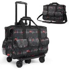 Nurse Rolling Medical Duffle Bag Work Nursing Clinical Home Health Cna Nr Gif...