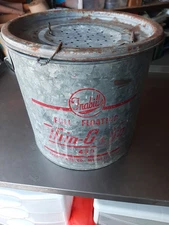 VINTAGE FRABILLS FLOATING MINNOW BUCKET/COMPLETE/LIKE GRANDPA'S/NICE/INFO-PICS 