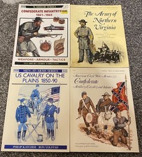 4x Osprey American Civil War Military Books Inc Confederate Union ACW Uniforms