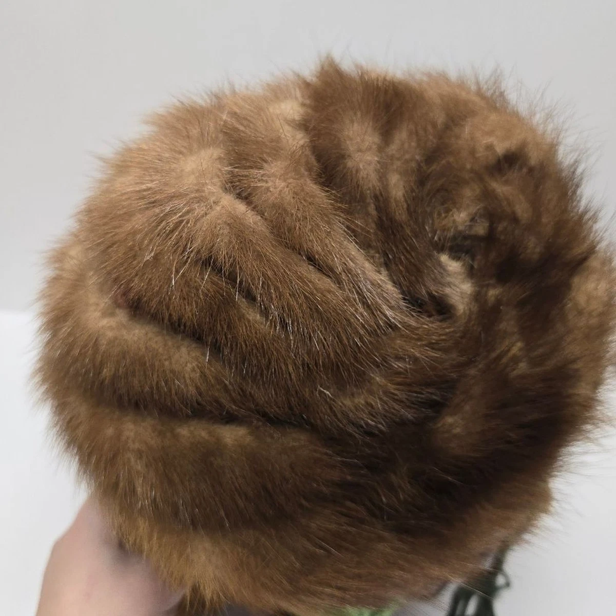 Vintage Deborah Exclusive Real Mink Fur Crochet Beanie Hat Vintage Deborah Mink Hat Palomino Champagne Blonde Beige Old  main image 3