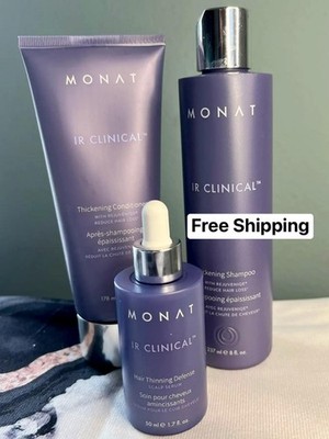 Monat IR Clinical Set Shampoo Conditioner and Serum NEW For Thinning Hair !