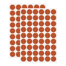 2 Sheets Screw Hole Stickers 21mm 54 in 1 Self-Adhesive Stickers, Orange