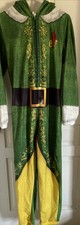 Buddy The Elf Costume One Piece Adult Medium Fleece Christmas One Piece Hooded