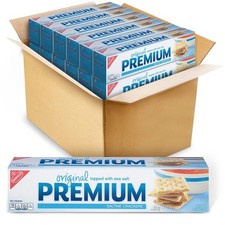 Bulk Pack of 12 Premium Original Saltine Crackers 4 Ounce Boxes