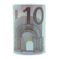 "Spardose \"Euro\" Ø 8,5 Cm 10€ Sparschwein Metalldose SparbüChse Blechspardose"