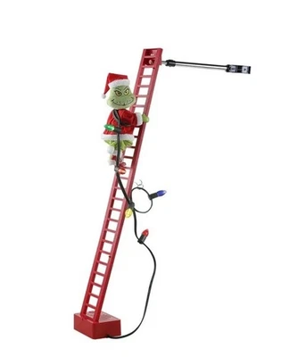 40" Animated Super Climbing Grinch - Musical Decoration by Mr. Christmas