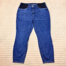 Judy Blue Maternity Slim Fit Jeans 18W Blue Denim Side Elastic JB9805 Plus Size