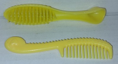 G1 My Little Pony Princess Brush'n Grow Brilliant Bloom Yellow Hair Brush Lot 2