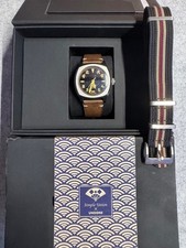 Undone x Simple Union Urushi Automatic Mechanical Wristwatch 37mm Black Silver