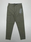 Kenneth Cole Performance Tech Jogger Cargo Tapered Woven Nylon Stretch Forest