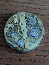 Orologio da tasca svizzero movimento/quadrante, non firmato, da restaurare, buon equilibrio #S56
