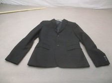 H M Size 10-11 YRS Boy Black Lapel Button Cuff Pocket Lined Button Up Blazer 061