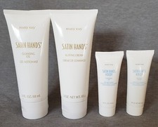 MARY KAY SATIN HANDS CLEANSING GEL BUFFING CREAM 3oz PLUS TRAVEL SIZE
