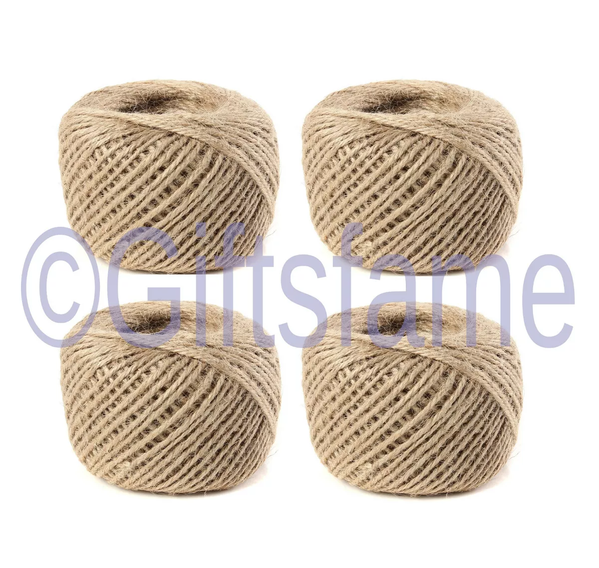 4 X 50M Jute Burlap Hessian Rustic Twin String Hemp Rope Cord Garden Craft  Gift