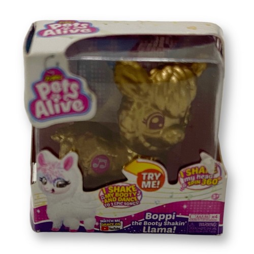 Zuru, Pets Alive, Super Rare, Gold Boppi Lama Mini Pet, Series 2, #12 - Picture 10 of 11