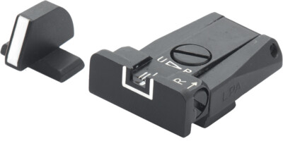 Beretta 92A1, 98A1, M9A3, 8000 Cougar Adjustable White Outline Sight Set