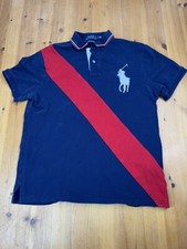 Polo Ralph Lauren Polo Shirt Youth M 10-12 Red Embroidered Big Pony Cotton Logo