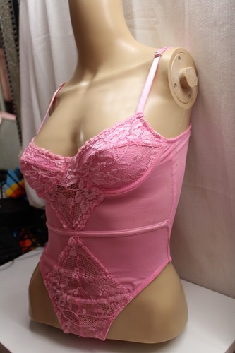 Too Precious/Cute! Sexy Forever21 Mesh Lace Bodysuit Barbie Pink Sissy PrincessS - Picture 2 of 5